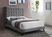 Elly Grey Velvet King Bed - Home And Beyond