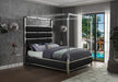 Encore Black Faux Leather King Bed (4 Boxes) - Home And Beyond