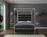 Encore Black Faux Leather King Bed (4 Boxes) - Home And Beyond