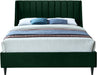 Eva Green Velvet Queen Bed - Home And Beyond