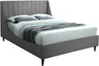 Eva Grey Velvet Queen Bed image