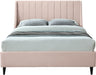 Eva Pink Velvet Full Bed - Home And Beyond