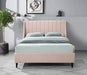 Eva Pink Velvet Full Bed - Home And Beyond