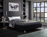 Ghost Black Velvet Queen Bed - Home And Beyond