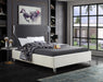 Ghost Cream Velvet Queen Bed - Home And Beyond