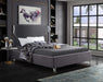 Ghost Grey Velvet Full Bed - Home And Beyond