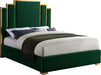 Hugo Green Velvet Queen Bed - Home And Beyond