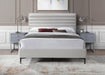 Hunter Cream Linen King Bed - Home And Beyond