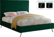 Jasmine Green Velvet King Bed - Home And Beyond