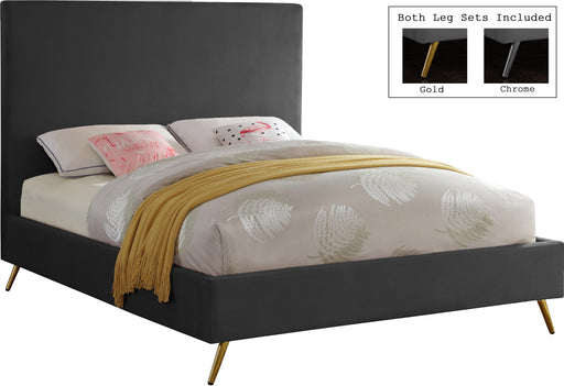 Jasmine Grey Velvet King Bed - Home And Beyond