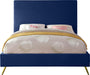Jasmine Navy Velvet King Bed - Home And Beyond
