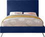 Jasmine Navy Velvet King Bed - Home And Beyond