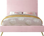 Jasmine Pink Velvet Queen Bed - Home And Beyond