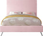Jasmine Pink Velvet Queen Bed - Home And Beyond