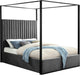 Jax Grey Velvet Queen Bed - Home And Beyond