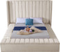 Kiki Cream Velvet King Bed (3 Boxes) - Home And Beyond