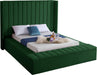 Kiki Green Velvet Queen Bed (3 Boxes) - Home And Beyond