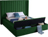 Kiki Green Velvet Queen Bed (3 Boxes) - Home And Beyond