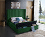 Kiki Green Velvet Queen Bed (3 Boxes) - Home And Beyond