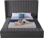 Kiki Grey Velvet King Bed (3 Boxes) - Home And Beyond
