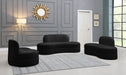 Mitzy Black Velvet Sofa - Home And Beyond