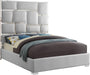Milan White Faux Leather Queen Bed - Home And Beyond