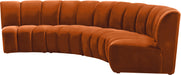 Infinity Cognac Velvet 4pc. Modular Sectional - Home And Beyond