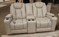 Elevate Edges Glider Reclining Loveseat with Console - Home And Beyond