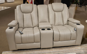 Elevate Edges Glider Reclining Loveseat with Console - Home And Beyond