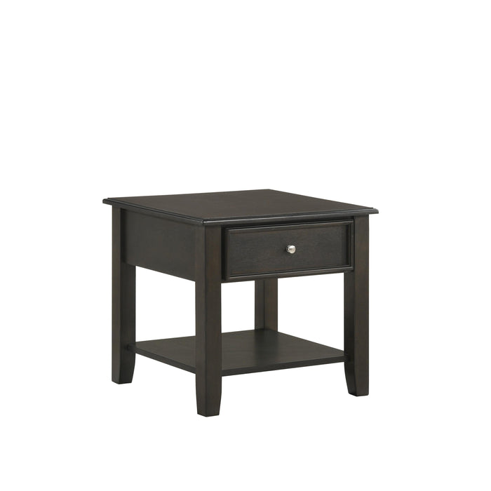 EVANDER END TABLE WITH DRAWER-ESPRESSO image