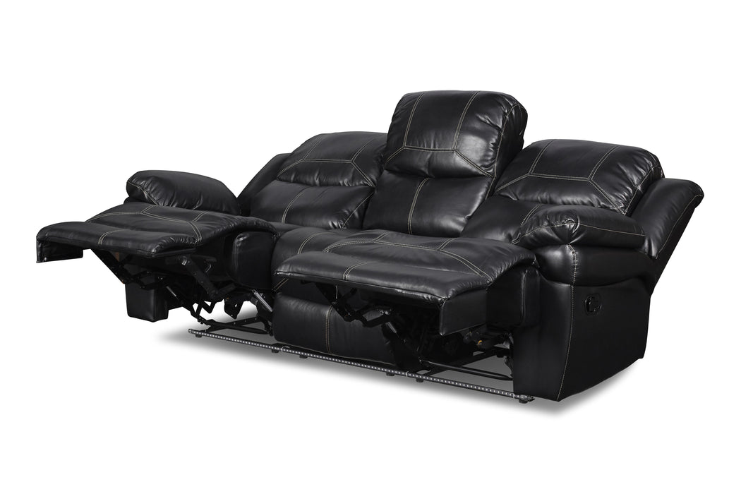 FLYNN SOFA W/BASE LIGHTING-BLACK