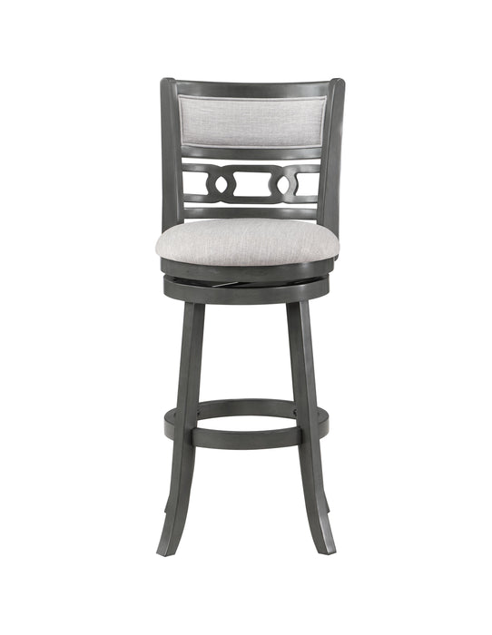 GIA 24" SWIVEL COUNTER STOOL-GRAY W/GRAY FABRIC SEAT