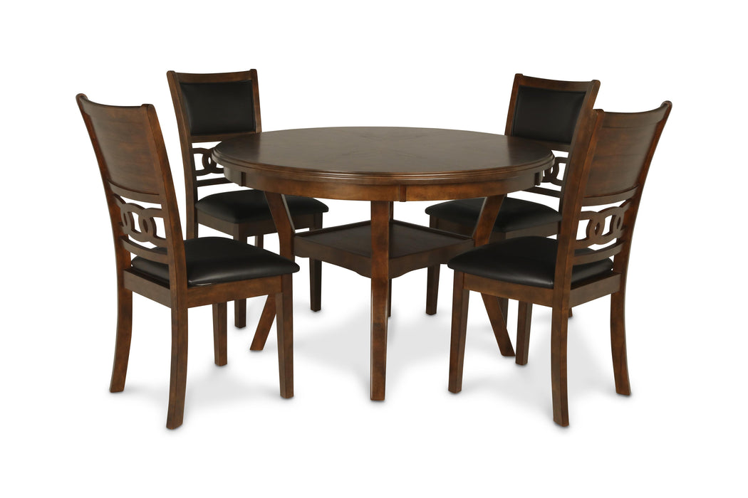 GIA ROUND DINING 5 PC SET-BROWN