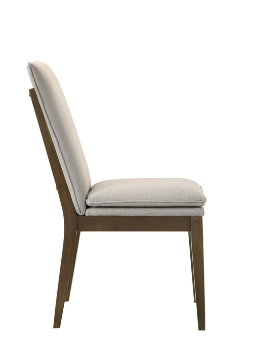 MAGGIE DINING CHAIR W/NATURAL CUSHION-WALNUT