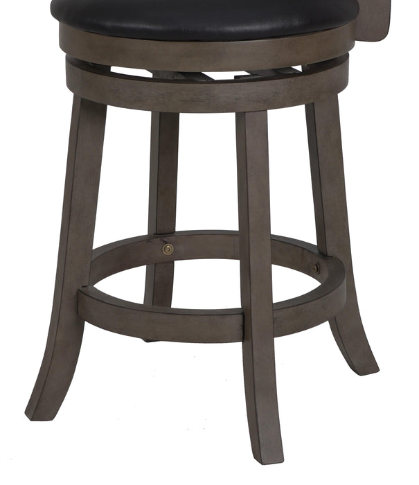 MANCHESTER 24" COUNTER STOOL-ANT GRAY W/PU SEAT