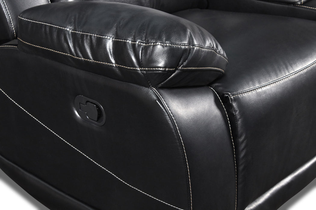 VEGA  DUAL RECLINER SOFA - PREMIER BLACK