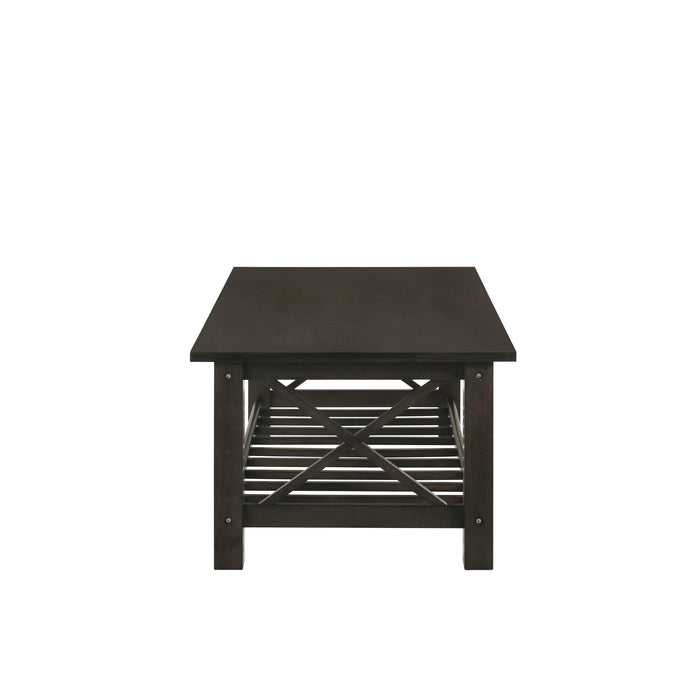 VESTA COFFEE TABLE & 2 END TABLE SET-ESPRESSO