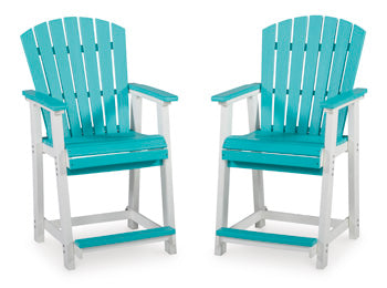 Eisely Outdoor Counter Height Bar Stool (Set of 2) - Home And Beyond