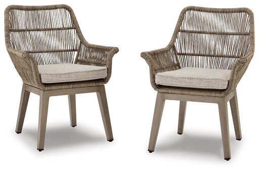 Beach Front Arm Chair with Cushion (Set of 2) - Home And Beyond