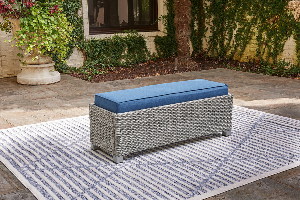 Naples Beach Outdoor Bench with Cushion - Home And Beyond