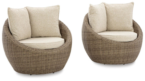 Danson Swivel Lounge with Cushion (Set of 2) - Home And Beyond