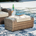 Sandy Bloom Outdoor Ottoman with Cushion - Home And Beyond