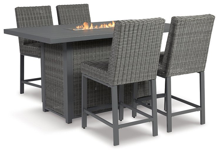 Palazzo Outdoor Counter Height Dining Table with 4 Barstools - Home And Beyond