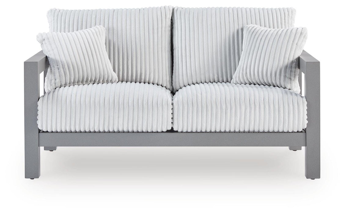 Hurley Park Outdoor Loveseat with Cushion - Home And Beyond