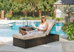 Coastline Bay Outdoor Chaise Lounge with Cushion - Home And Beyond