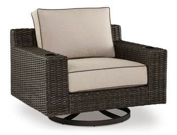 Coastline Bay Outdoor Swivel Lounge with Cushion - Home And Beyond