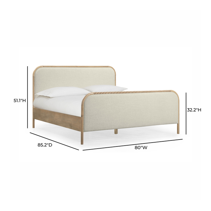Hatia Basketweave Panel Bed - Home And Beyond
