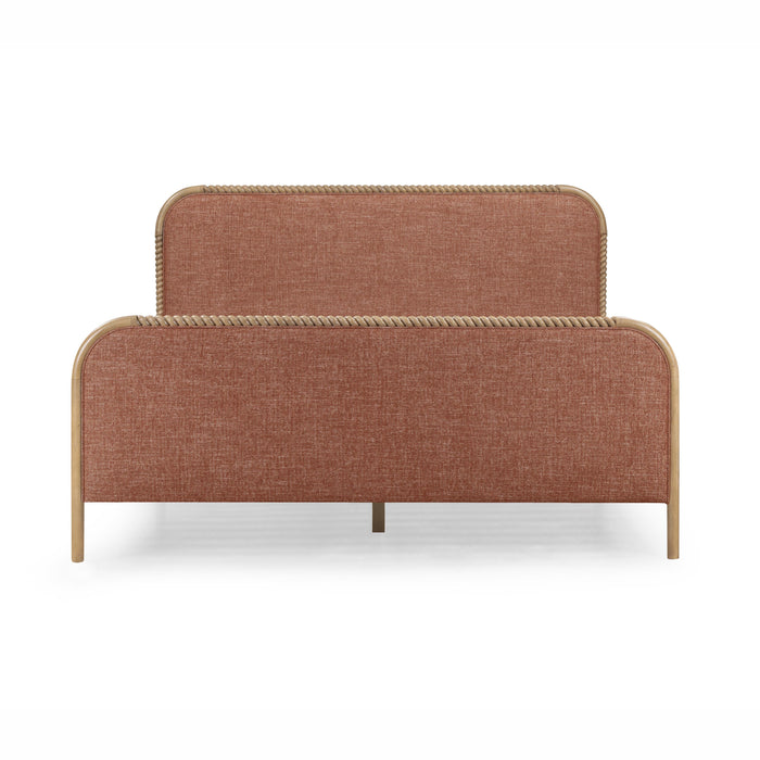 Hatia Basketweave Panel Bed - Home And Beyond