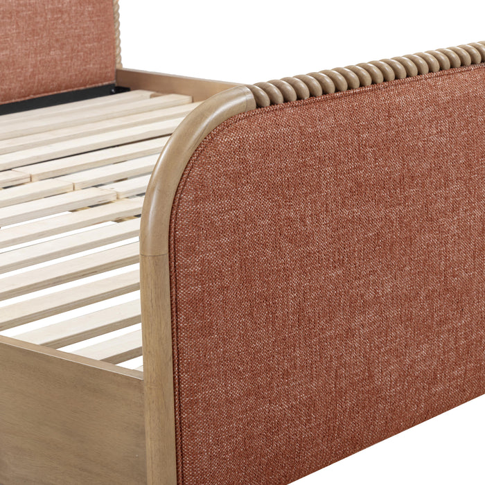 Hatia Basketweave Panel Bed - Home And Beyond