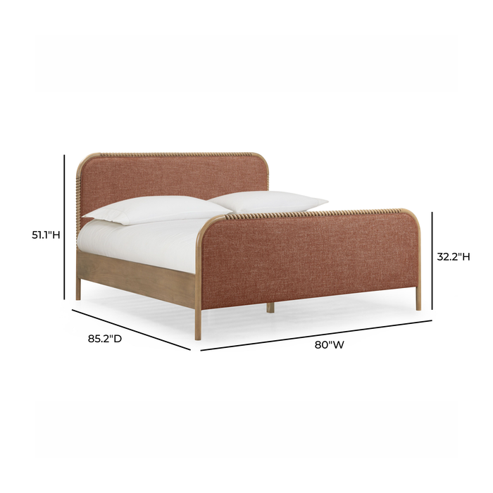 Hatia Basketweave Panel Bed - Home And Beyond